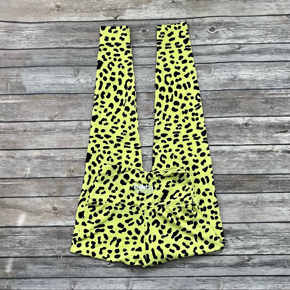 Booty by Brabants Neon Yellow Amazon Baby Leopard Leggings OS - Picture 5 of 8